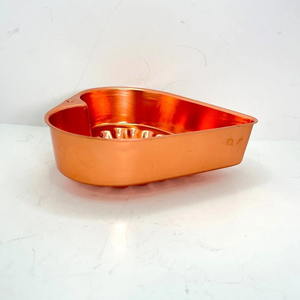 Vintage Heart Shaped‎ Copper Tone Aluminum Cake Gelatin Mold Wall Hanging Decor